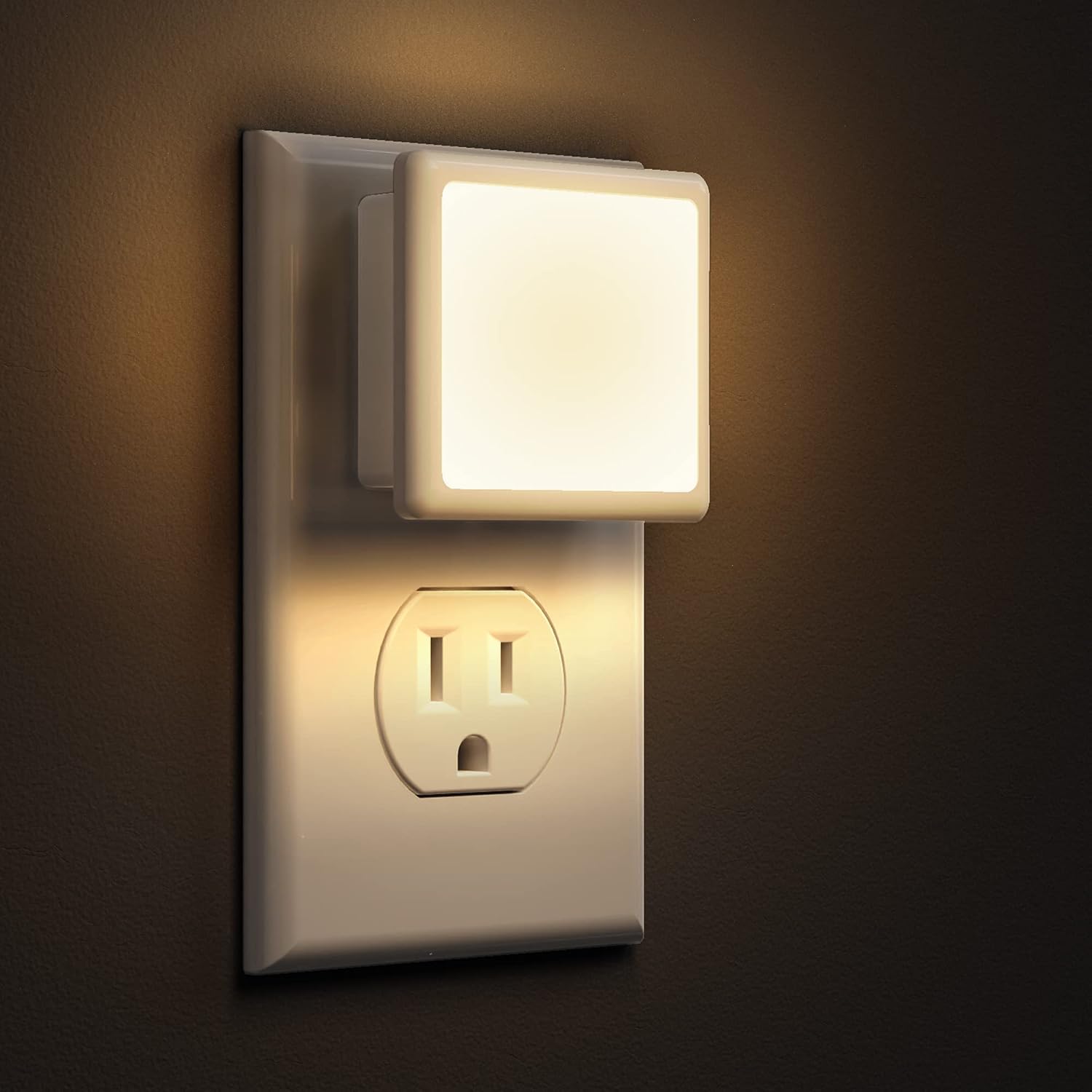 L LOHAS LED Plug-in Night Lights 2-Pack, 0.3W, 3000K Soft White